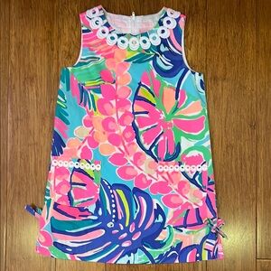 Lilly Pulitzer little Lilly classic shift dress in exotic garden size 7 NWOT
